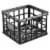 Sterilite 16929006 Plastic Storage Box Crate, Black (12 Pack) Perspective: front