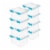 Sterilite Large 32 Qt Home Storage Container Tote with Latching Lids, (8 Pack) Perspective: front