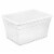 Sterilite 56 Quart Clear Plastic Storage Container Box w/ Latching Lid (24 Pack) Perspective: front