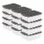 Sterilite 25 Quart Shelf Tote with Flat Gray Lid and Platinum Latches (12 Pack) Perspective: front