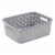 Sterilite Short Weave Wicker Pattern Storage Container Basket, Gray (12 Pack) Perspective: front