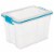 Sterilite Large 20 Qt Home Storage Container Tote with Latching Lids, (18 Pack) Perspective: front