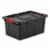 Sterilite 15 Gallon Durable Rugged Industrial Tote with Red Latches, 18 Pack Perspective: front