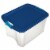 Sterilite Latch & Carry 18 Gallon Plastic Stacking Storage Tote w/ Lid, 12 Pack Perspective: front