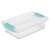 Sterilite Small Clip Box Clear Storage Tote Container with Latching Lid, 24 Pack Perspective: front