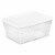 Sterilite 16 Quart Clear Plastic Stacking Storage Container Box w/ Lid, 84 Pack Perspective: front