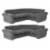 Intex Corner Sofa L-Shaped Inflatable Lounge Couch w/ Cupholders, Gray (2 Pack) Perspective: front