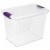 Sterilite 17631706 27-Quart ClearView Latch Box Storage Tote Container (60 Pack) Perspective: front