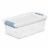 Sterilite 6-Quart Clear & Blue Stackable Latching Storage Container (48 Pack) Perspective: front