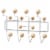 Baxton Studio Penny Wall Mounted Coat Rack in White and Light Brown Perspective: front