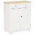 Kitchen Storage Cupboard Organizer Cabinet w/2 Drawers & Adjustable Shelf, White Perspective: front