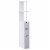 54  Tall Bathroom Linen 2-Tier Cabinet Shelf Storage Cupboard w/ Drawers, White Perspective: front