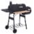 48 Steel Portable Backyard Charcoal BBQ Grill and Offset Smoker Combo Backyard Perspective: front