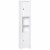 67” Wood Freestanding Bathroom Linen Tower Storage Unit Cabinet White Perspective: front