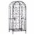35 Bottle Large Metal Floor Freestanding Locking Wine Rack Jail Renaissance Cage Perspective: front
