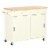 43  Kitchen Island Rolling Storage Cart w/ Wheels, Cabinet, Drawers, Cream White Perspective: front