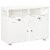 Modern Server Buffet Credenza with Adjustable Shelves and Cross Bar Design Perspective: front