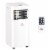 Mobile Air Conditioner with 4 Modes, 2 Speeds, LED Display and 24 Timer, White Perspective: front