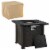 30 Gas Propane Fire Pit Table 50,000BTU Wicker Auto Ignition w/ Lid Perspective: front