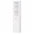 Organizer Restroom Tower Tall Pantry Tower with Multi-Tier Shelving, White Perspective: front