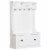 Hall Coat & Shoe Storage Cupboard  Corner Hall Tree, White Perspective: front
