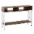 Media Console Table/Industry Desk with 4 Open Shelves and X Bar Metal Frame Perspective: front