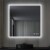 Blossom Beta 36   x 36  LED Mirror with Frosted Sides Silver Glass Perspective: front
