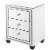 Elegant Decor Modern 3 Drawer 22  Clear Crystal Mirrored Accent End Table Perspective: front