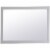 Elegant Decor Aqua 36  x 48  Wood Frame Bathroom Mirror in Gray Perspective: front