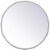 Elegant Decor Eternity 18  Round Mid Century Metal Frame Mirror in Silver Perspective: front
