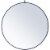 Elegant Decor Eternity 42  Mid Century Metal Frame Hooked Mirror in Blue Perspective: front