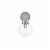 Hanson 1 light bath sconce in polished nickel with clear shade Perspective: front