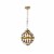 Levante 1 light pendant in brass Perspective: front
