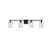 Phineas 4 lights bath sconce in black with clear crystals Perspective: front