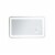 Lux 24in x 40in Hardwired LED mirror Perspective: front