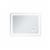 Lux 30in x 40in Hardwired LED mirror Perspective: front