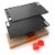 NutriChef 18 Cast Iron Skillet Reversible Grill Plate Pan for Stove Top, Black Perspective: front