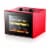 NutriChef Premium Food 350 Watts Multi Tier Dehydrator Machine with 4 Trays, Red Perspective: front