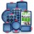 Nutrichef Kitchen Oven Baking Pans 10 Pc - Blue / Red Perspective: front
