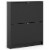Tvilum Bright 2 Drawer Shoe Cabinet in Black Matte with 1 Layer Perspective: front