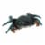 Hand Painted Metal Blue Crab Trinket Box With Hinged Lid 9.5 Inches Long Perspective: front