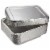Half Size Aluminum Foil Pans, Deep Disposable Trays (12.7 x 2.2 x 10.2 In, 20 Pack) Perspective: front
