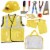 Kids Role Play Costume Set - 10-Piece Construction Worker Costume for Kids Perspective: front