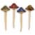 Juvale Miniature Ceramic Mushroom, Garden Decorations (2 x 5.3 in, 4 Pack) Perspective: front