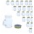 48 Pack Clear Mini Mason Jars with Gold Lids for Spices, and Food, 4 fl oz Perspective: front