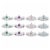 12 Pack Princess Crowns and Tiaras for Kids Costume Birthday Party, Set in 4 Colors Perspective: front