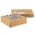 10 Brown Kraft Paperboard Pop-Up Window Box, Pastry  Cake Bakery, 8"x8"x2.5" Perspective: front
