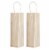 Juvale 2-Pack Wooden Wine Gift Box with Handle for Party, Housewarming, 13.9 x 3.9 x 4 Inches Perspective: front