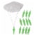 12-Pack Glow in The Dark Mini Military Parachute Army Men Toy Set, for Kids, 4 Inches Tall Perspective: front