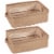 Foldable Storage Bins, Fabric Linen Baskets with Handles (2-Pack) Perspective: front